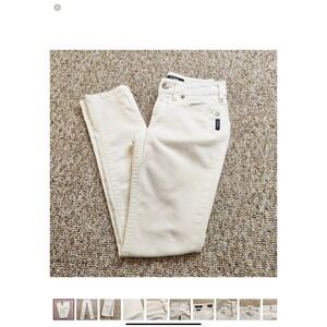 Silver Jeans Co Suki Mid‎ Skinny Cream White Stretch Jeans W26 L31